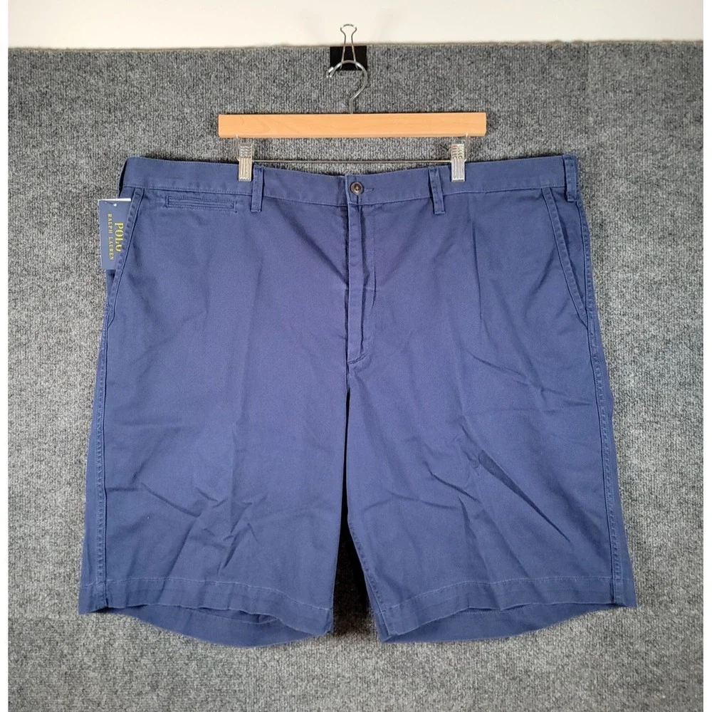 NWT Polo Ralph Lauren Chino Shorts 46B Blue Cotton Classic Fit 10